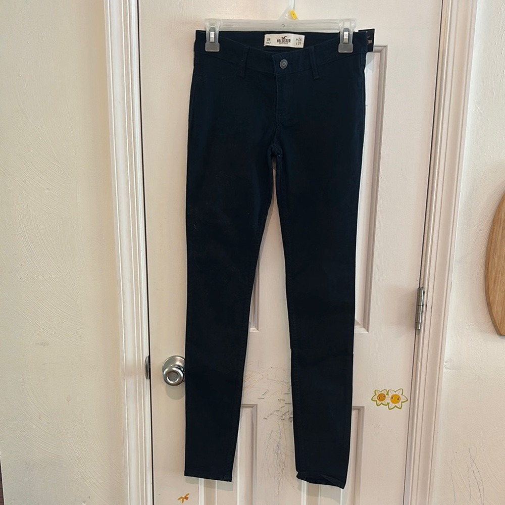 Hollister Women's Navy Blue Super Skinny Jeans